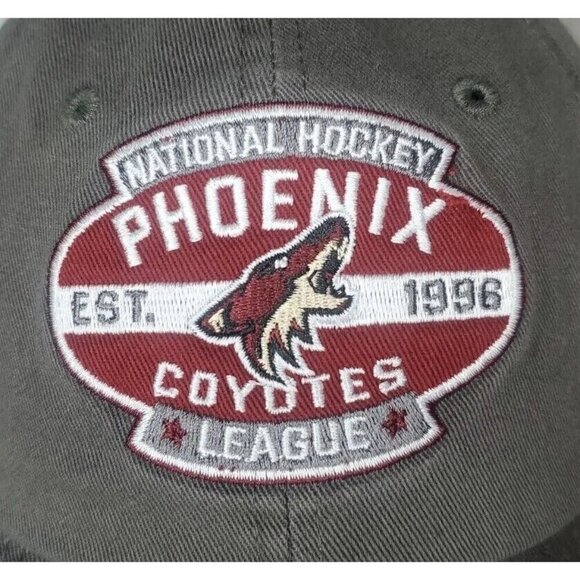 Vintage Phoenix Coyotes Hat NHL Gray strapback dad hat cap NOS Old Time Hockey - Picture 2 of 11